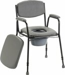 In hoogte verstelbare toiletstoel / postoel / WC stoel met zachte zitting