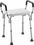 Douchekruk met armsteunen en douchekophouder- In hoogte verstelbaar