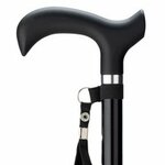 Wandelstok met ergonomisch handvat zwart 