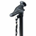 Wandelstok met anatomisch handvat - Links - Zwart