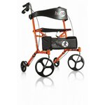 Rollator Hugo-zeer compact opvouwbaar Oranje 2dekans