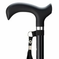 Wandelstok met ergonomisch handvat zwart 