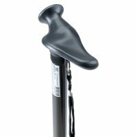 Wandelstok met anatomisch handvat - Rechts - Zwart