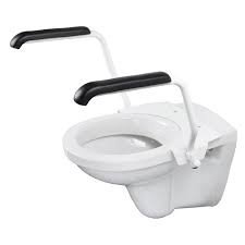 Toiletbeugelset staal wit 