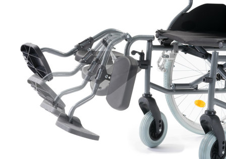 Beensteun verstelbaar voor rolstoel M5 &amp; M6 - rechts