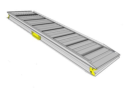 Opvouwbare oprijplaat: lengte 60 cm 