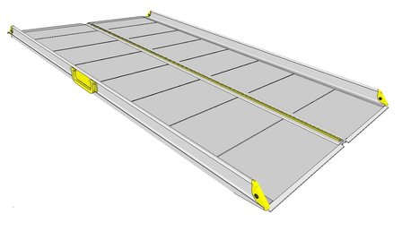 Opvouwbare oprijplaat: lengte 180 cm 