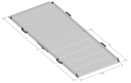 Dwars opvouwbare oprijplaat: lengte 240 cm