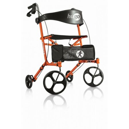 Rollator Hugo-zeer compact opvouwbaar Oranje 2dekans
