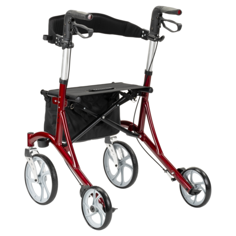 Multimotion Cruiser Lichtgewicht Design Rollator - Rood 