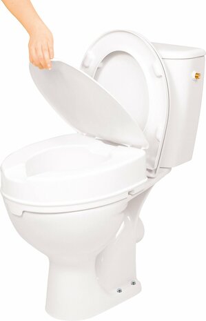 VITILITY Toiletverhoger met deksel 10 cm - Wc bril - Verhoogd toilet
