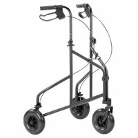 Driewiel indoor rollator zwart - Lichtgewicht