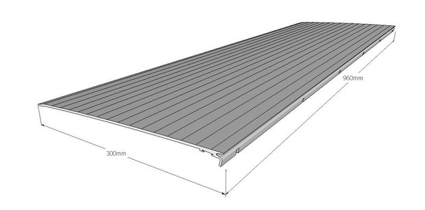 Drempeloploop aluminium 300mm TR300N