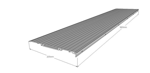 Drempeloploop aluminium 205mm TR205N