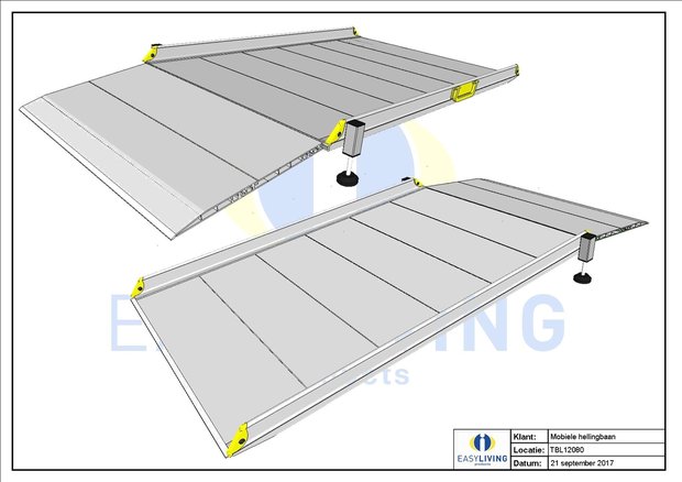 Drempelbrug - groot lengte: 120 cm