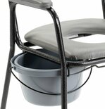 In hoogte verstelbare toiletstoel / postoel / WC stoel met zachte zitting