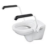 Toiletbeugelset staal wit