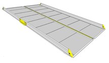 Opvouwbare oprijplaat: lengte 180 cm