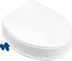 Toiletbeugelset staal wit met toiletverhoger en deksel