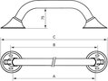 Linido Handicare wandbeugel (diverse lengtes vanaf 30 cm)