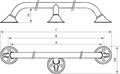 Linido Handicare wandbeugel (diverse lengtes vanaf 30 cm)